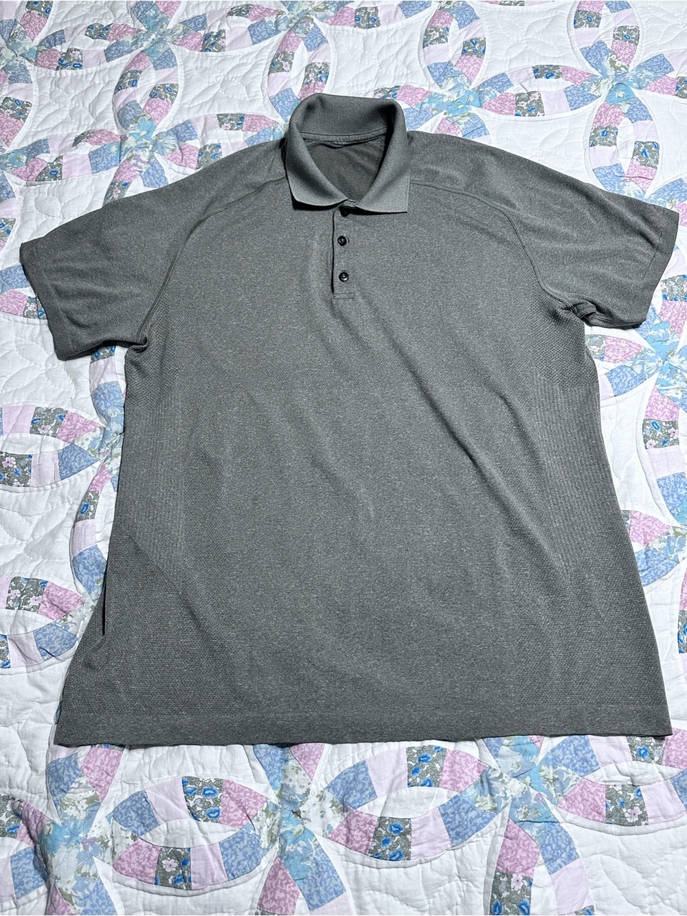 Lululemon Metal Vent Tech Polo - Heather Gray Large